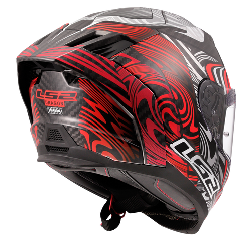 LS2 FF807 Dragon Enthum Motorcycle Helmet - Red
